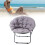Saucer Chair Metal Frame Gray Comfortable 11