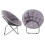 Saucer Chair Metal Frame Gray Comfortable 10