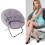 Saucer Chair Metal Frame Gray Comfortable 12