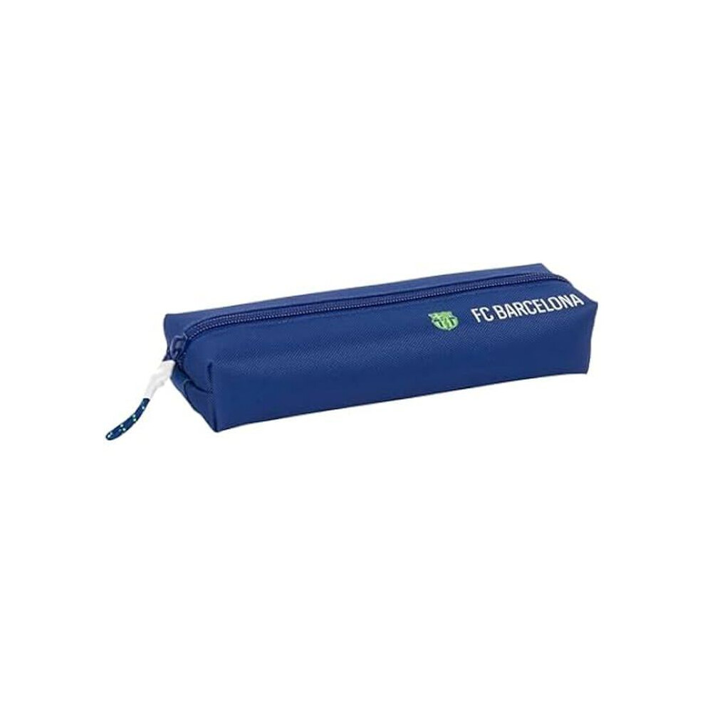 Safta Blue Rectangular Pencil Case - F.c. Barcelona - Navy - Child - Synthetic