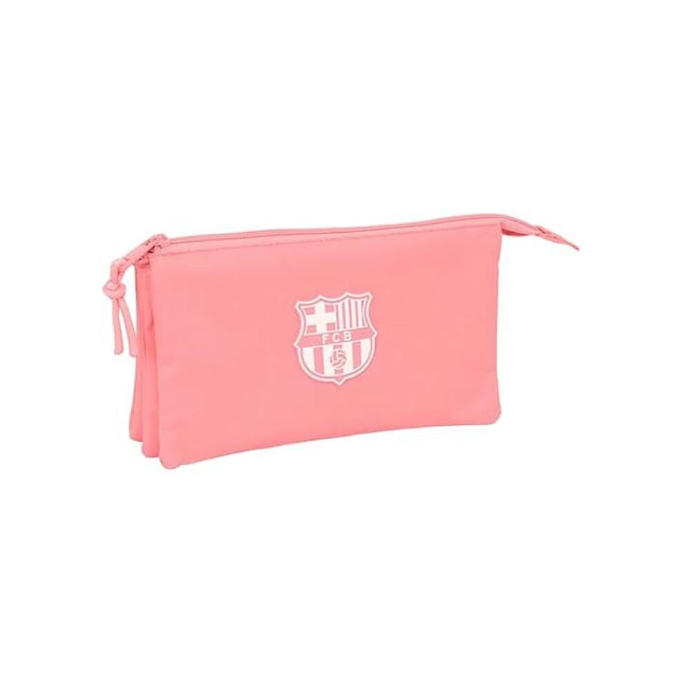 Safta Girls Coral Triple Pencil Case - F.c. Barcelona - Comfortable - Versatile - Color