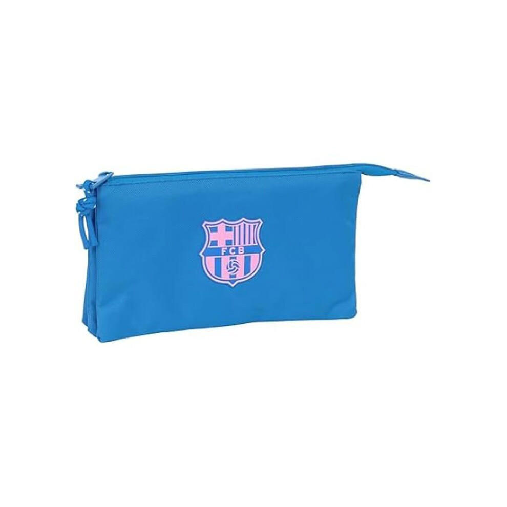 Safta Indigo Triple Pencil Case - F.c. Barcelona - Comfortable - Durable