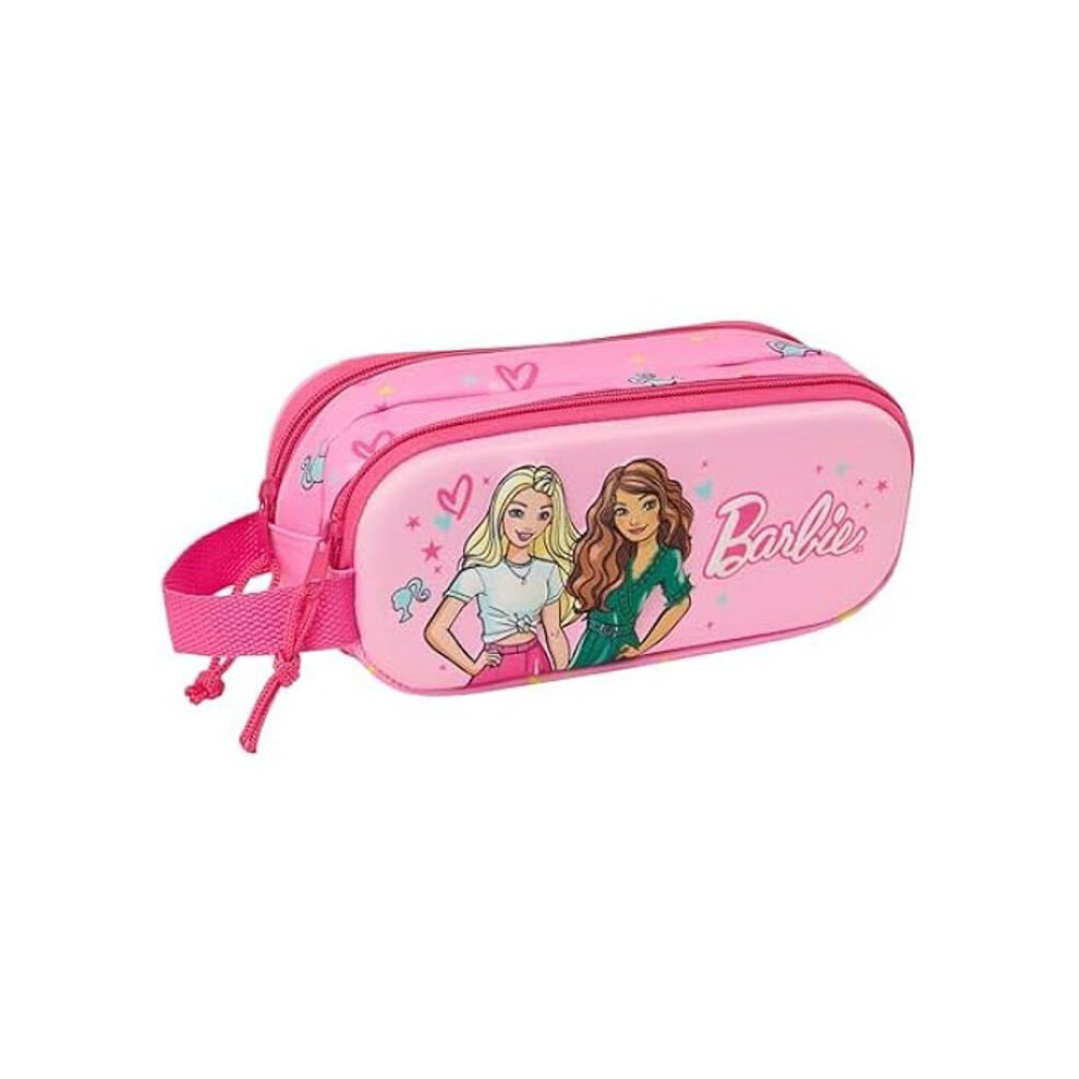 Photos - Pen Safta Barbie 3D Double Pencil Case for School Age Children, Comfortable and Versatile, Quality and Resistance, 21 x 6 x 8 cm 