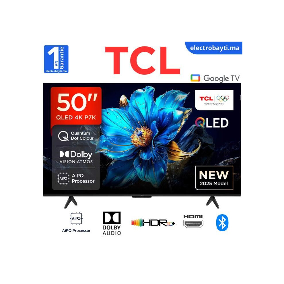 Tcl Tv Qled 50" - P7k - 4K Uhd - Dolby Vision - Google Tv