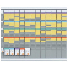 Planejador anual - Nobo - Kit de cartão T - 12 colunas - 32 slots - Índice 2