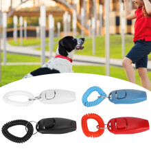 4 Stück 2-in-1 Hundetraining-Clicker & Rückrufpfeife, Kunststoff, ca. 7x3 cm