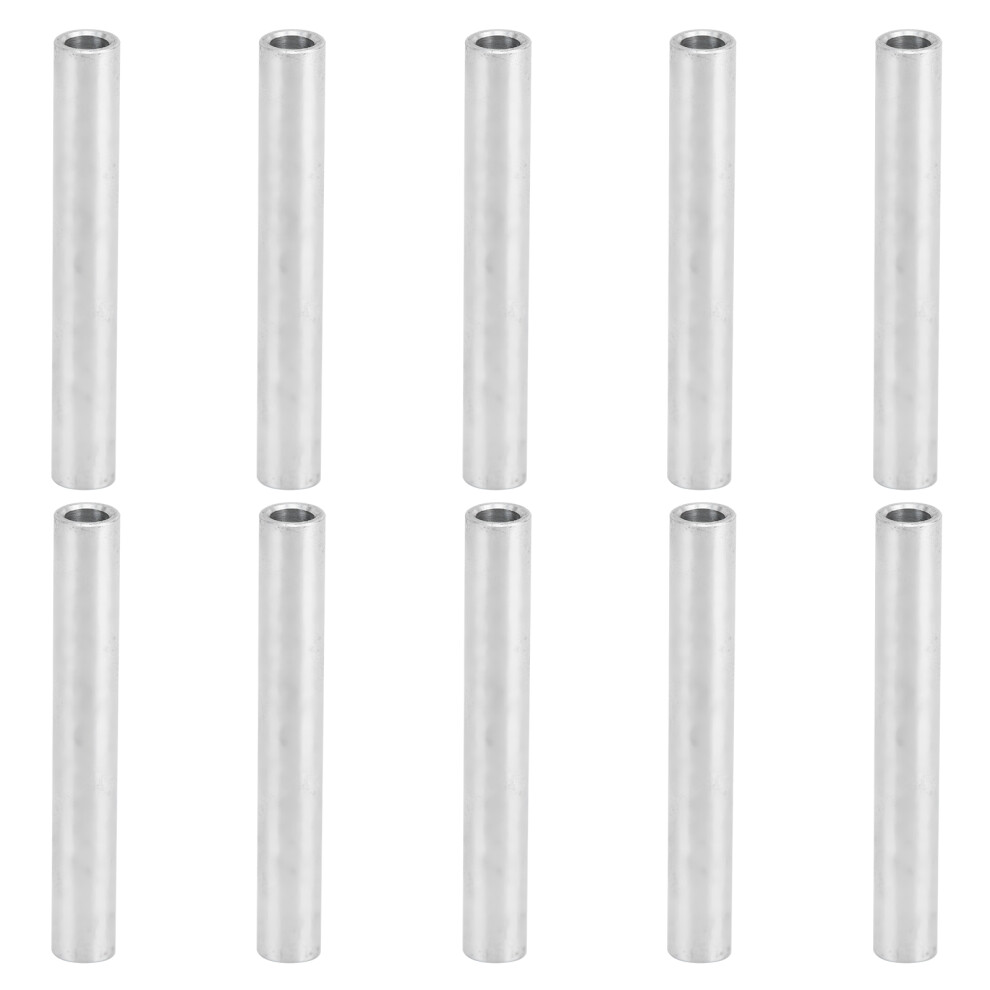 10Pcs Round Spacer Aluminum Alloy Unthreaded