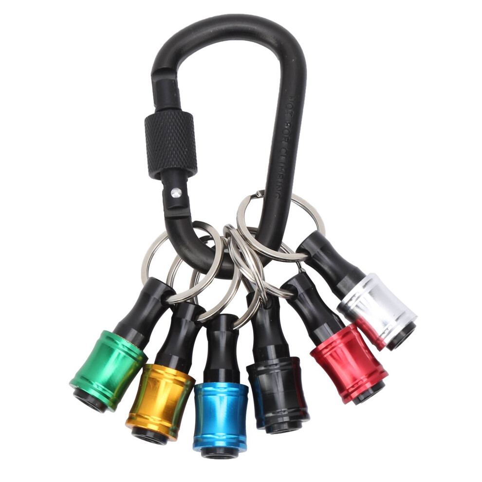 6pcs Hex Shank Screwdriver Bits Holder Aluminium