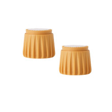 (Yellow, Small) Pack of 2 Headboard Anti-shake Tool Solid Color Self-adhesive Stopper