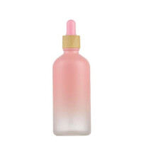 Pink Frosted Glass Bottle with Pipette Dropper - 5ML to 100ML Essential Oil and Cosmetic Packing Bottles, Pink