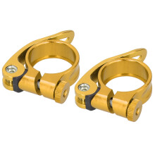 31,8 mm Aluminiumlegierung Fahrrad-Sitzrohrschelle Schnellverschluss Gold 82 g