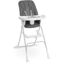 INGENUITY Sedia alta pieghevole, con piatto sicuro, pieghevole a flat, collezione Sun Valley, grigia