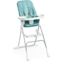 INGENUITY Sedia alta pieghevole, con piatto sicuro, pieghevole a piano, collezione Sun Valley, blu