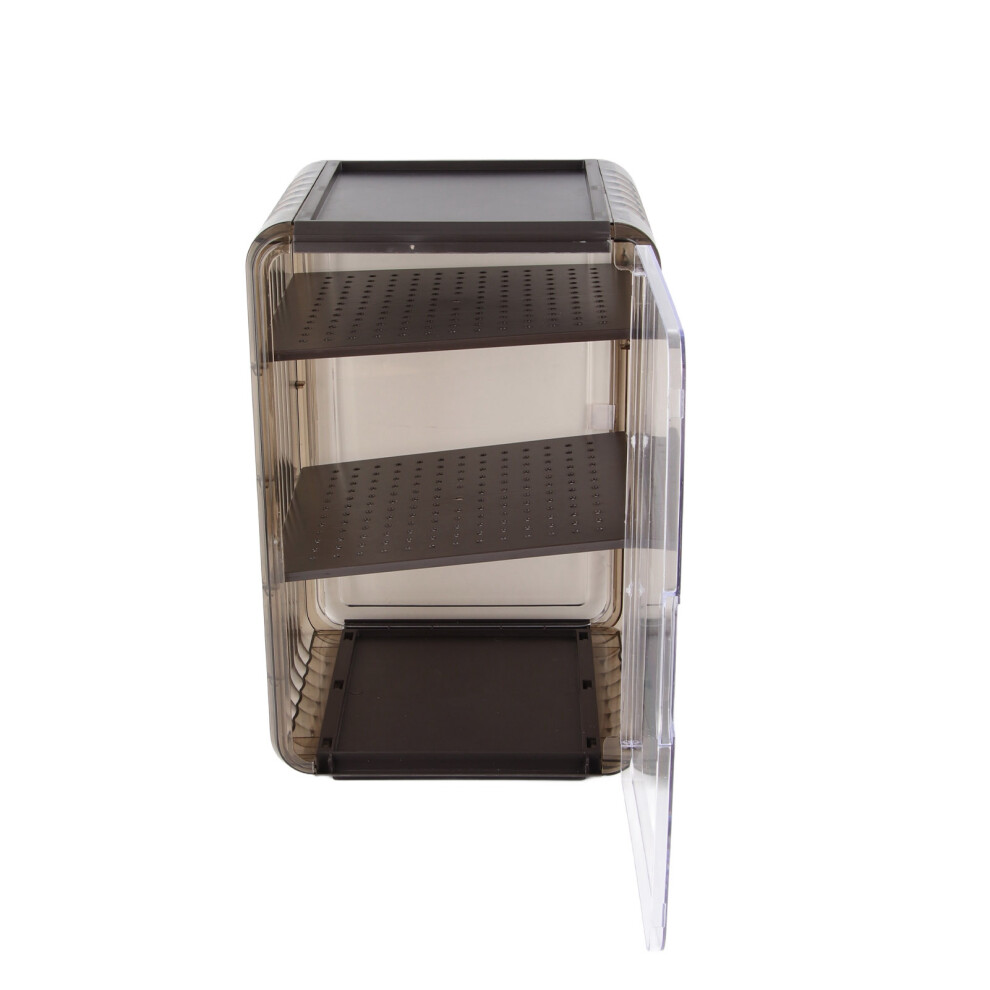 Cup Storage Rack Dustproof Stackable Plastic Clear