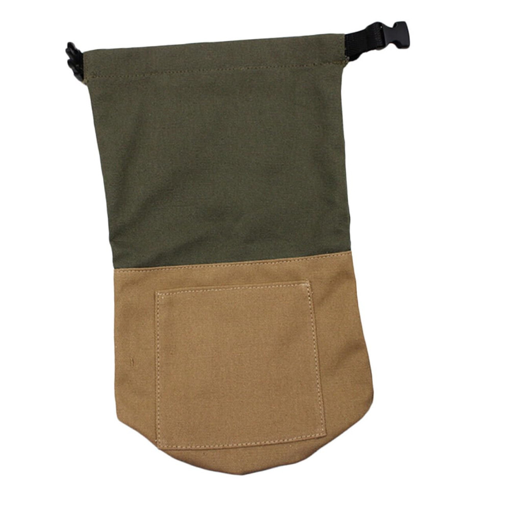 Scratch Canvas Oil Lamp Storage Bag for Kerosene Lanterns, Lightweight Outdoor Camping Pouch in Green and Brown, Durable Design-image-OPC-PK9NSC7-NEW