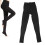 High Elastic Compression Stockings for Women, Open Toe, Black, M 13