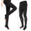 High Elastic Compression Stockings for Women, Open Toe, Black, M 16