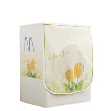 Washing Machine Cover Waterproof Dustproof Front Load Washer Dryer Protector Green Tulip 4-5kg Capacity Sunscreen