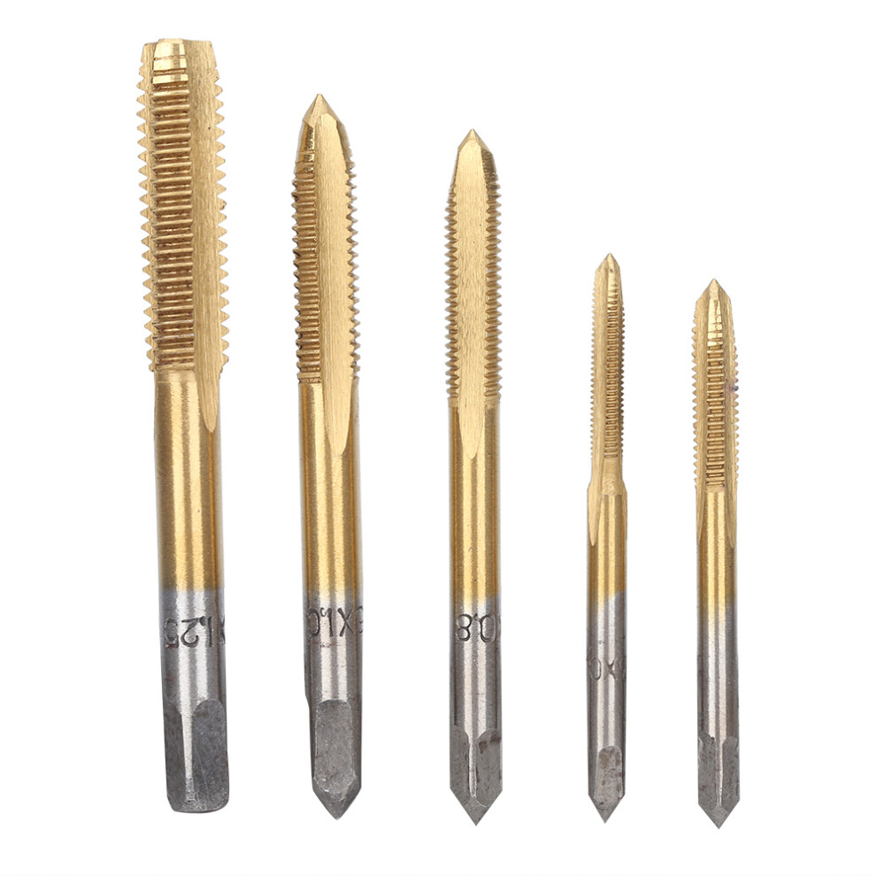 5pcs Manual Screw Thread Tap Tapper Set High Speed