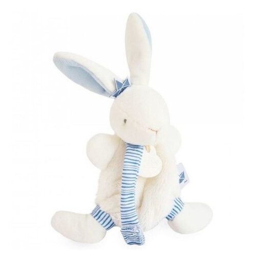 Doudou avec attache tétine - DOUDOU ET COMPAGNIE - Lapin Matelot - Mixte - Multicolore - Blanc 1