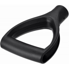 32mm D Shaped Steel Shovel Handle Plastic Grip Shovel Handle Replacement Spades Forks for Garden Snow Removal Digging Raking Tool(1 Pcs, Black)