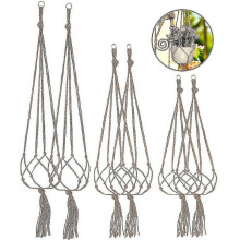 6 Pieces Hanging Basket, Hanging Basket, Flower Pot Hanging Plant Holder Hanger-YUHAO