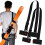 2Pcs Snowboard Shoulder Straps | Adjustable EVA Nylon Belt 110cm Black 1