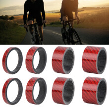 2 Sets Carbon Fiber Bicycle Headset Spacers 5/10/15/20mm Red