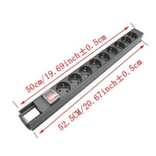 (9AC SOCKET)HiFi Audio Noise Canceling AC Power Filter, Air Conditioner, Support Power Supply, Surge Protector with EU Plugs, Power Strip, 2-10AC Plug