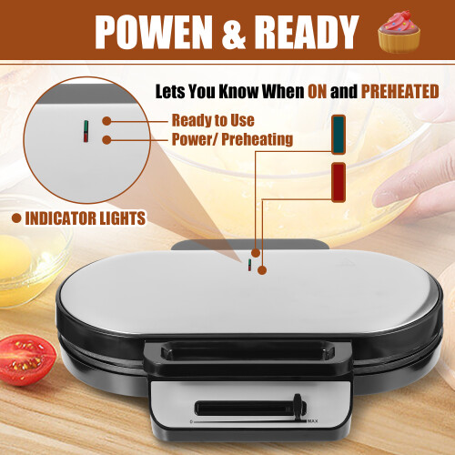 Sandwiches With Durable Sandwich Maker Silver Easy To Clean Breakfast 2