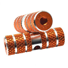 BMX Pegs 2Pcs Aluminum Alloy Anti-Slip Bike Pegs for Cycling Accessories - Orange Color, Durable and Lightweight