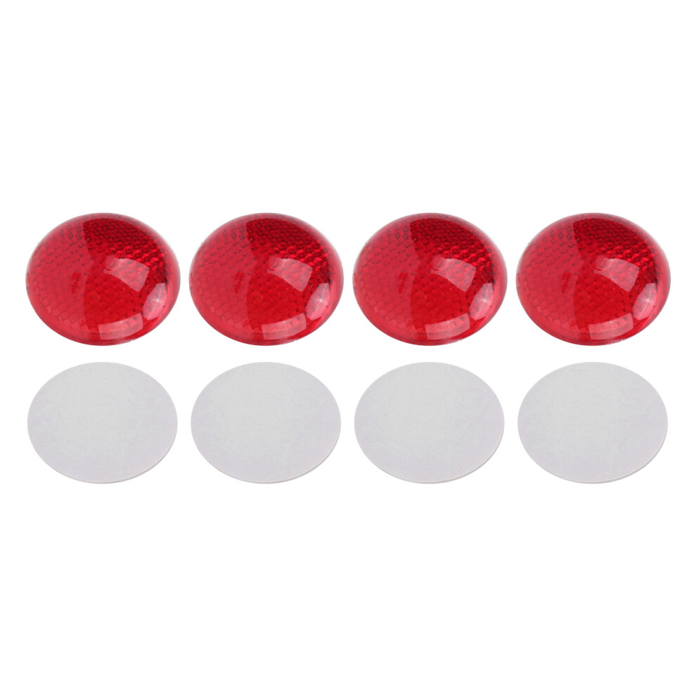 4Pcs Reflector Round 3-Dimensional Abs Red 8320539706535