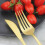 (Silver 2) 30pcs Matte Gold Cutlery Set Stainless Steel Dinnerware Knife Dessert Fork Spoon Dinner Silverware Kitchen Party Tableware Set 2