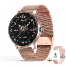 (Gold) Smart watch fashion women's watch waterproof sports watch compatible with Android IOS