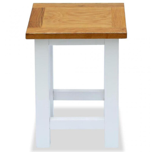 End Table 27x24x37 Cm Solid Oak Wood 1