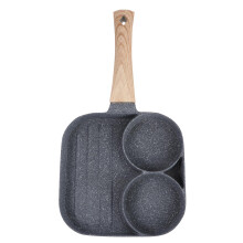 Aluminium Alloy Nonstick Frying Pan Skillet for Breakfast Cooking Compatible with Gas and Induction Hobs 25cm