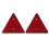 2Pcs Truck Red Reflector Waterproof Reflector with 1