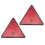 2Pcs Truck Red Reflector Waterproof Reflector with 5