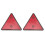 2Pcs Truck Red Reflector Waterproof Reflector with 3
