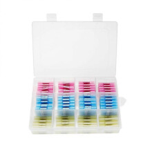 200pcs Red Blue Yellow 3 Sizes Heat Shrink Butt Crimp Terminals Insulated Electrical Wire Cable Connectors