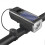 (Black)Solar Powered Bike Headlight USB Charging Waterproof Horn Lamp for Night Light 2