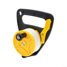 Scuba Diving Reel Spool with Superior Line Control, 46M Yellow, Stainless Steel Snap Hook, Easy Reeling System