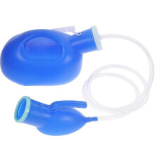 1 Set Men Urinary Drainage Pot Car Pee Bottle Toilet Pot with Tube (white)-dwdz