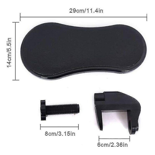 Computer Armrest Pad, Ergonomic Keyboard Wrist Rest Support Rotating Wrist Rest Support Table (black 1