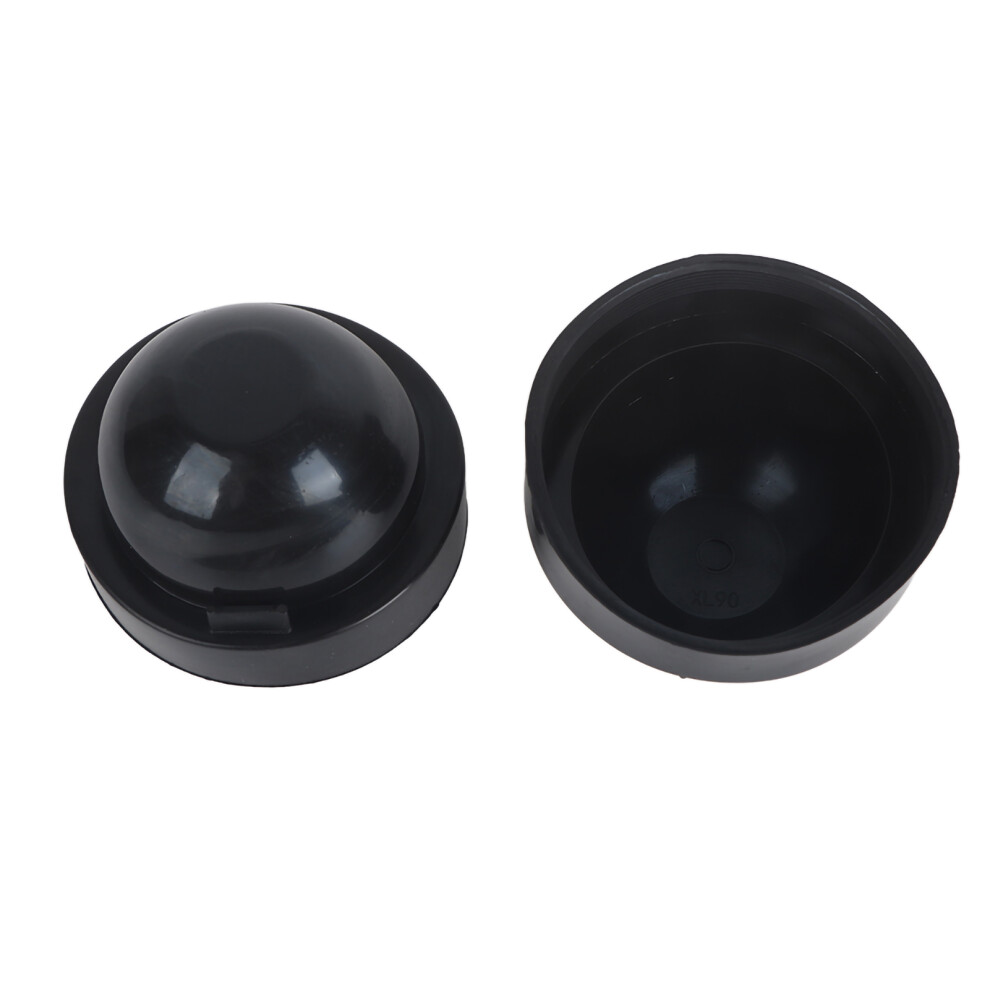 2Pcs 90Mm Rubber Car Led Headlight Dust Black 8320539708607