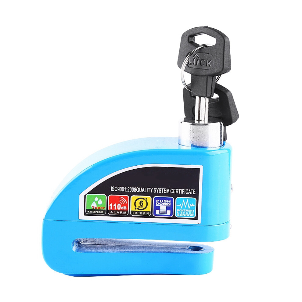 Motorcycle Scooter Bicycle Anti Theft Disc Brake Blue 8320539709536