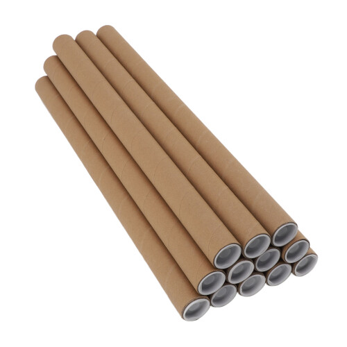 12 Pcs Round Paper Tubes Poster Storage Tubes