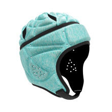 Padded Helmet Protective Headgear for Rugby Football Soccer in Green, Lightweight, Adjustable Size, Durable Material