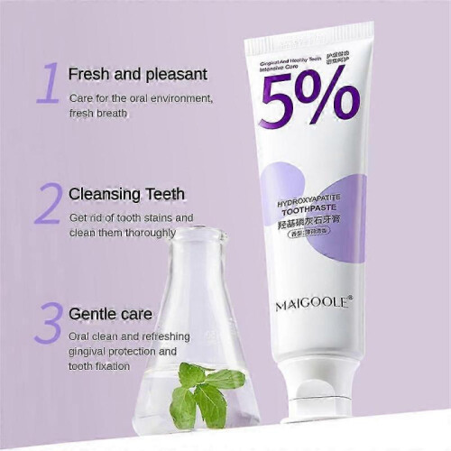 Optimised White Toothpaste for Bright Teeth and Fresh Breath - Prevents Tooth Decay, High Quality and Safe 2