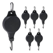 6 Pack Plant Pulley Retractable Hanger Plant Pulley Adjustable Height Wheel for Hanging Plants Indo